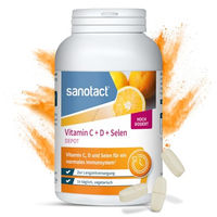 Produktbild von sanotact Vitamin C 1000 mit D3 und Selen Depot Tabletten 180 Stück