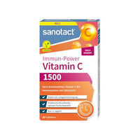 Produktbild von sanotact Vitamin C 1500 hochdosiert vegan 30 Tabletten glutenfrei laktosefrei zuckerfrei