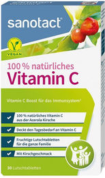 sanotact Vitamin C Lutschtabletten mit Acerola und Hagebutte für Erwachsene 160 Stück – Bild 1 von 1