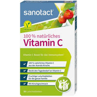 Produktbild von sanotact Vitamin C Lutschtabletten mit Acerola und Hagebutte für Erwachsene 160 Stück