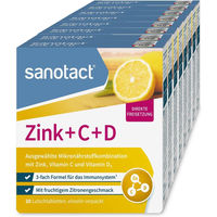 Produktbild von sanotact Zink mit Vitamin C und Vitamin D3 Lutschtabletten 160 Stück