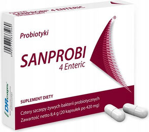 Sanprobi 4 Enteric Probiotic Kapseln für Kinder und Erwachsene 20 Stück – Bild 1 von 2