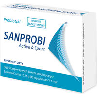 Produktbild von Sanprobi Aktiv Sport Probiotikum Kapseln für Sportler Kinder und Erwachsene 40 Kapseln