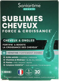 Santarome Sublimes Cheveux Force & Croissance Tabletten mit Zink, Biotin und Selen ohne Zusatzstoffe 30 Stück – Bild 1 von 1