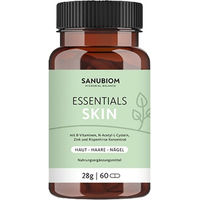 Produktbild von Sanubiom Essentials Skin Kapseln mit Kieselerde vegan laktosefrei und glutenfrei