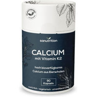 Produktbild von Sanutrition Calcium Citrat mit Vitamin K2 Kapseln ohne Zusatzstoffe