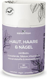 Sanutrition Haut Haare und Nägel Premium Komplex mit Zink Biotin und Selen vegan Kapseln – Bild 1 von 3