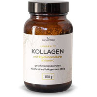 Produktbild von Sanutrition Kollagen Typ I aus Rind mit Hyaluronsäure und Vitamin C Pulver ohne Zusatzstoffe 150 g