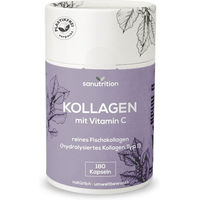 Produktbild von Sanutrition Kollagen Typ I mit Vitamin C aus marinem Fisch, 180 Kapseln, ohne Zusatzstoffe