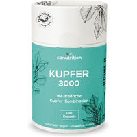 Produktbild von Sanutrition Kupfer 3000 µg Kapseln 180 Stück ohne Zusatzstoffe