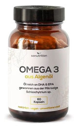 Sanutrition Omega-3 Algenöl Kapseln vegan und vegetarisch ohne Zusatzstoffe – Bild 1 von 4