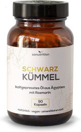 Sanutrition Schwarzkümmelöl Kapseln Bio Vegan ohne Zusatzstoffe – Bild 1 von 3