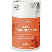 Produktbild von Sanutrition Super Magnesium Komplex Kapseln ohne Zusatzstoffe 180 Stück