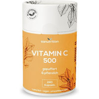 Produktbild von Sanutrition Vitamin C 500 mg Calciumascorbat gepuffert Kapseln 120 Stück ohne Zusatzstoffe