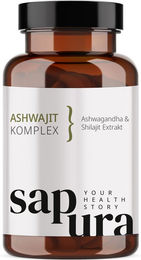 Sapura Ashwagandha Kapseln mit Shilajit Extrakt 300 mg hochdosiert 120 Kapseln – Bild 1 von 2