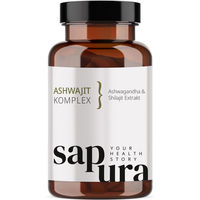 Produktbild von Sapura Ashwagandha Kapseln mit Shilajit Extrakt 300 mg hochdosiert 120 Kapseln