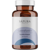 Produktbild von SAPURA Darmbakterien Komplex mit 3 Mrd. Keimen, 14 Keimstämme und Inulin, 45 Kapseln, vegan und glutenfrei