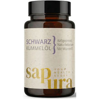 Produktbild von sapura health Schwarzkümmelöl Kapseln 1000 mg kaltgepresst mit Thymochinon 60 Kapseln