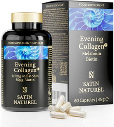 Satin Naturel Melatonin + Hyaluron Kollagen Kapseln ohne Zusatzstoffe 60 Stück – Bild 1 von 2
