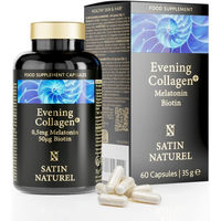 Produktbild von Satin Naturel Melatonin + Hyaluron Kollagen Kapseln ohne Zusatzstoffe 60 Stück