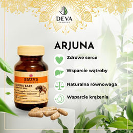 Sattva Ayurveda Arjuna-Rindenextrakt 450 mg Vegan 60 Kapseln – Bild 1 von 2