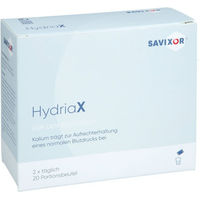 Produktbild von Savixor HydriaX Elektrolyte Pulver vegan, 20 x 5,3 g mit 300 mg Kalium und 640 mg Natrium pro Portion, laktosefrei und glutenfrei