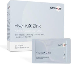 Savixor HydriaX Zink Pulver vegan, 20 x 5,3 g, 5 mg Zink pro Portion, laktosefrei und glutenfrei – Bild 1 von 1