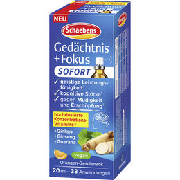 Schaebens Gedächtnis + Fokus Spray mit B-Komplex, 20 ml, zuckerfrei, gluten- und laktosefrei, für Frauen – Bild 1 von 4