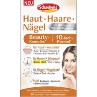Produktbild von Schaebens Haut, Haare & Nägel Beauty-Komplex Kollagen-Kombi Tabletten glutenfrei und laktosefrei