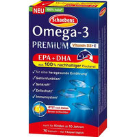 Produktbild von Schaebens Omega-3 Premium mit Vitamin D Kapseln