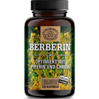 Produktbild von Scheunengut Berberin Berberis aristata Extrakt 20:1 mit Piperin und Chrom Kapseln vegan 120 Stück