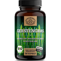Produktbild von Scheunengut Bio Gerstengras Kapseln vegan ohne Zusatzstoffe 180 Stück