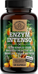 Scheunengut Enzym Intenso Multi-Enzym-Komplex mit Bromelain, Papain und Rutin, magensaftresistente Kapseln, vegan, 120 Kapseln – Bild 1 von 2