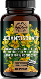Scheunengut Johanniskraut Extrakt Kapseln mit Hypericin und Hyperforin vegan ohne Zusatzstoffe 180 Kapseln – Bild 1 von 4