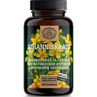 Produktbild von Scheunengut Johanniskraut Extrakt Kapseln mit Hypericin und Hyperforin vegan ohne Zusatzstoffe 180 Kapseln