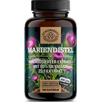 Produktbild von Scheunengut Mariendistel 25:1 Extrakt mit 80% Silymarin Kapseln vegan ohne Zusatzstoffe 180 Stück