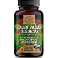 Produktbild von Scheunengut Roter Panax Ginseng Kapseln Hochdosiert Vegan ohne Zusatzstoffe 120 Kapseln