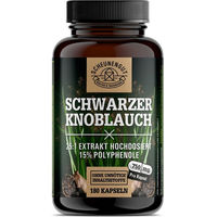 Produktbild von Scheunengut Schwarzer Knoblauch 25:1 Extrakt mit S-Allylcystein, Allicin und Alliin Kapseln 180 Stück