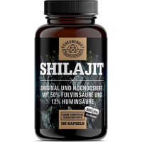 Produktbild von Scheunengut Shilajit Mumijo Kapseln mit 50% Fulvinsäure und 12% Huminsäure, vegan und ohne Zusatzstoffe, 180 Kapseln