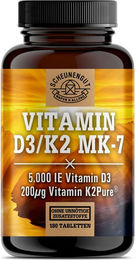 Scheunengut Vitamin D3 und K2 Depot mit K2PURE MK7 5000 IE Tabletten 180 Stück – Bild 1 von 1