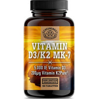 Produktbild von Scheunengut Vitamin D3 und K2 Depot mit K2PURE MK7 5000 IE Tabletten 180 Stück