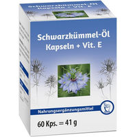 Produktbild von Schwarzkümmelöl mit Vitamin E Kapseln von Pharma Peter GmbH 60 Stück