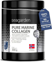 Seagarden Marine Collagen Pulver Typ I und III, zuckerfrei und ohne Zusatzstoffe, 300 g – Bild 1 von 5