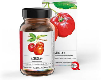 Sekoya Swiss Acerola Vitamin C Tabletten mit Hagebutte 180 Stück – Bild 1 von 1