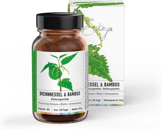 Sekoya Swiss Brennnessel & Bambus Kräuter-Komplex mit Zink, Biotin und Selen Kapseln – Bild 1 von 2