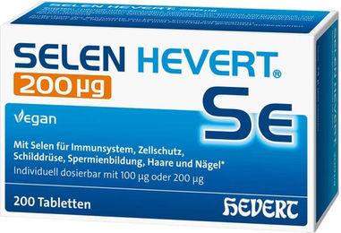 Selen Hevert Natriumselenit 200 µg Tabletten vegan laktosefrei glutenfrei zuckerfrei für Erwachsene – Bild 1 von 2