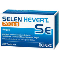Produktbild von Selen Hevert Natriumselenit 200 µg Tabletten vegan laktosefrei glutenfrei zuckerfrei für Erwachsene