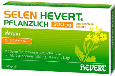 Selen Hevert Pflanzlich Selen 200 µg Kapseln vegan ohne Zusatzstoffe 60 Stück – Bild 1 von 2