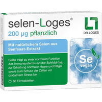 Produktbild von Selen-Loges Selen 200 µg Pflanzlich Filmtabletten Vegan Glutenfrei Laktosefrei 60 Stück