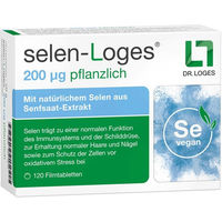 Produktbild von Selen-Loges Selen aus Selenhefe 200 µg Filmtabletten vegan glutenfrei laktosefrei 120 Stück